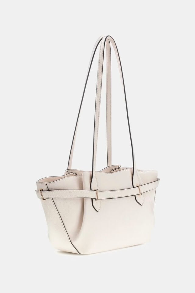 Guess  Yesba Saffiano Omuz Çantası Krem