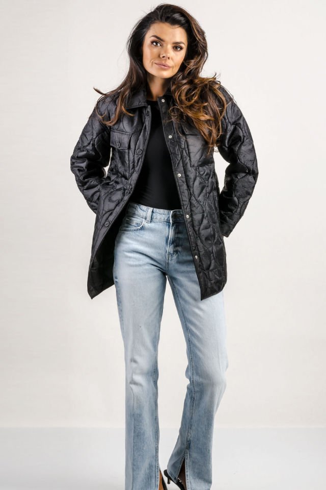 Guess Kapitone Ceket Siyah