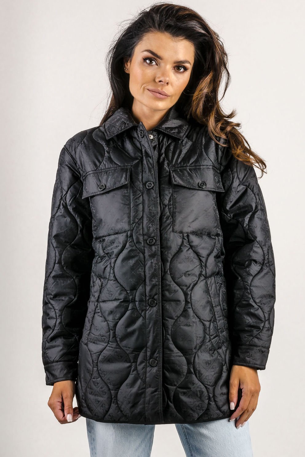 Guess Kapitone Ceket Siyah