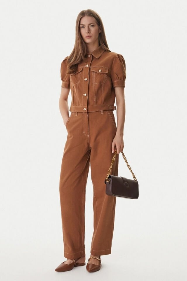 Guess Camel Geniş Paçalı Pantolon