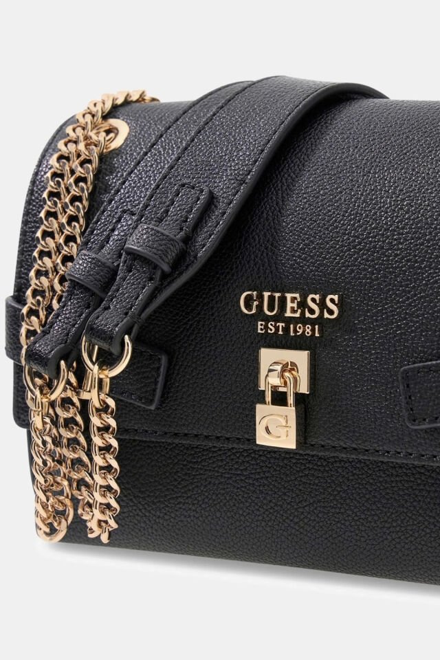 Guess Yesba Dönüştürülebilir Çapraz Askılı Kadın Siyah Omuz Çantası