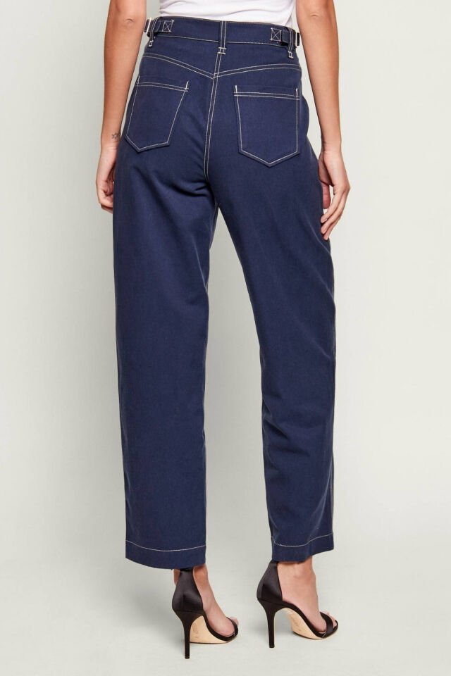 Guess Geniş Paçalı Kot Pantolon Normal Kesim Yüksek Bel