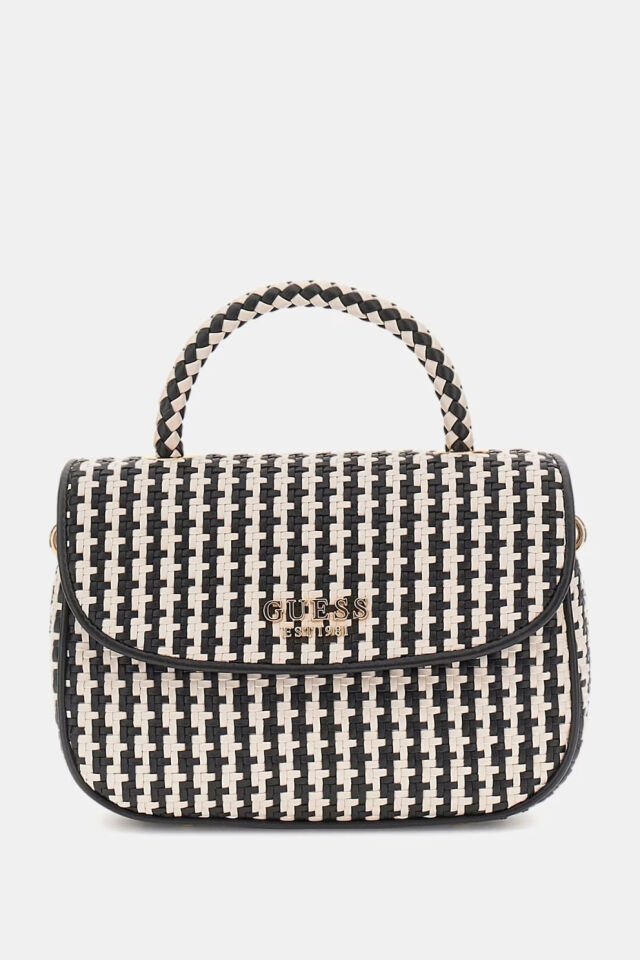 Guess Mirema Hasır Mini El Çantası Siyah