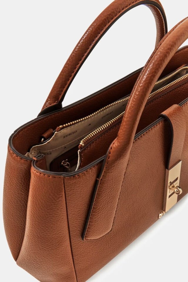 Guess Brooke Charm El Çantası Kahverengi