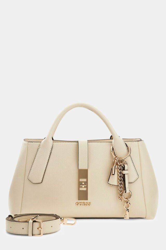Guess Brooke Charm El Çantası Krem