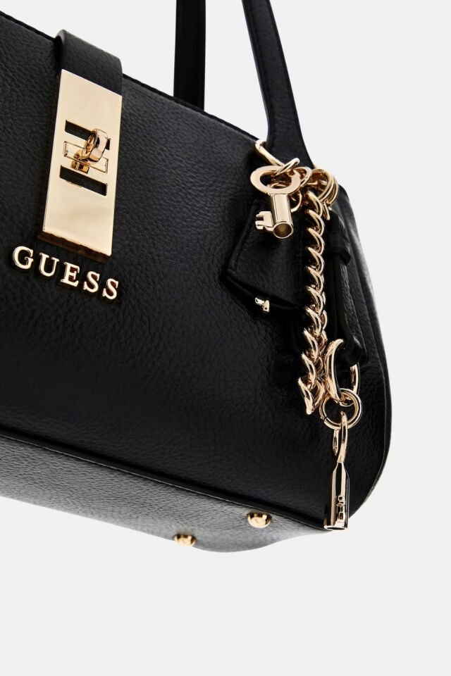 Guess Brooke Charm Omuz Çantası Siyah