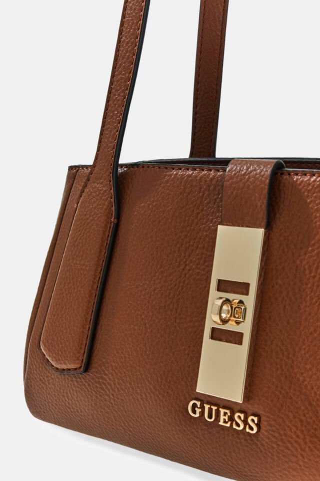 Guess Brooke Charm Omuz Çantası Kahverengi