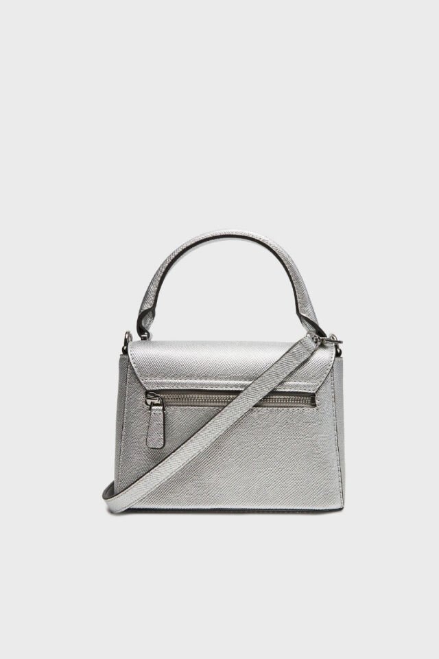 Guess Fedana Logolu Çıkarılabilir Askılı Çanta Gümüş