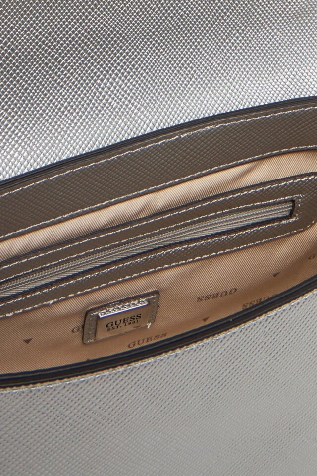 Guess Fedana Logolu Çıkarılabilir Askılı Çanta Gümüş