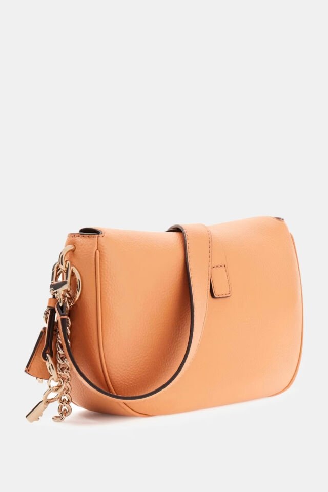 Guess  Brooke Charm Omuz Çantası Turuncu
