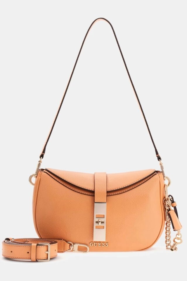 Guess  Brooke Charm Omuz Çantası Turuncu