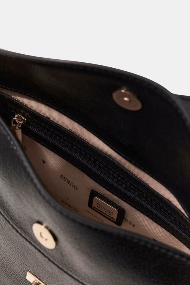 Guess  Brooke Charm Omuz Çantası Siyah