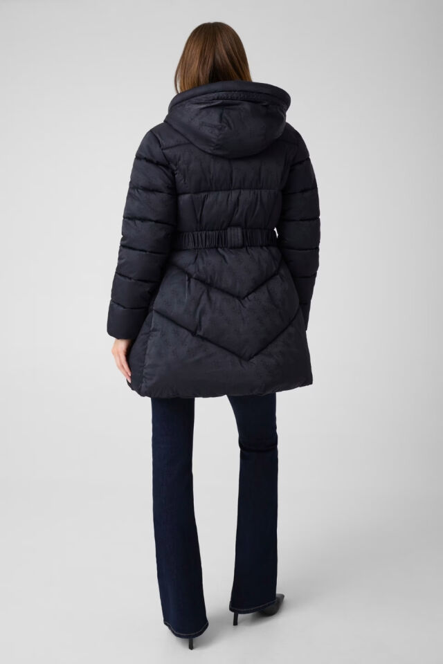 Guess Orta Boy Şişme Ceket Siyah