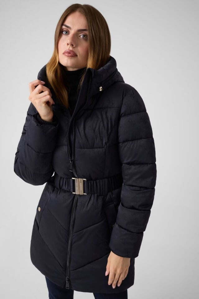 Guess Orta Boy Şişme Ceket Siyah