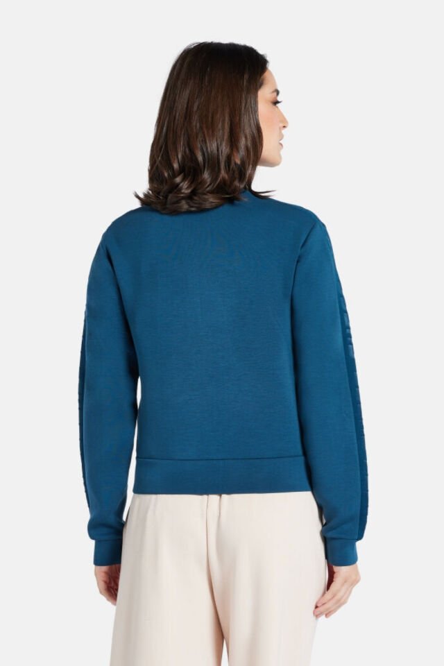 Guess Ön Fermuarlı Sweatshirt Mavi