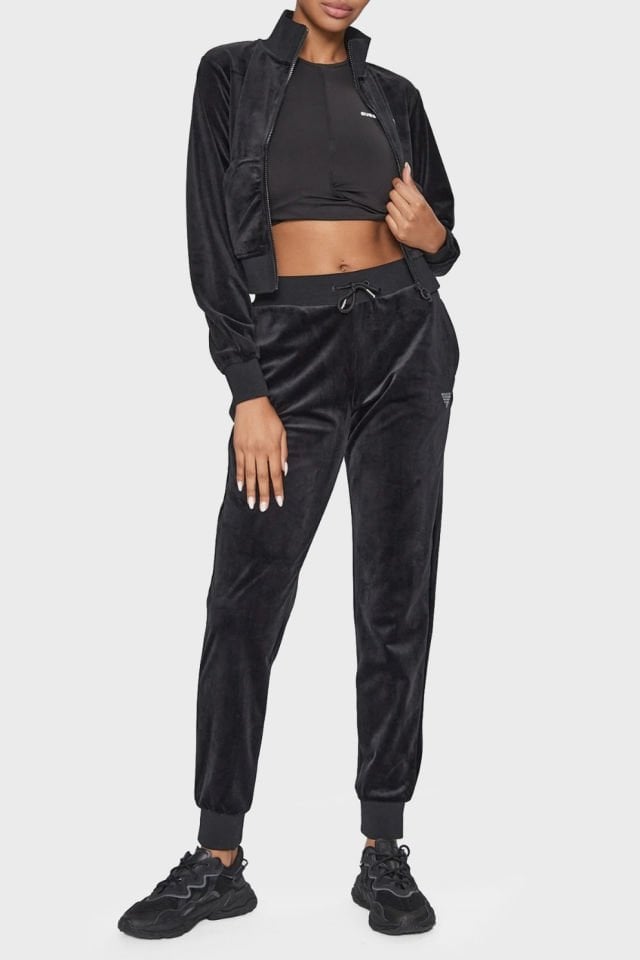 Guess Kadife Sweatshirt Siyah