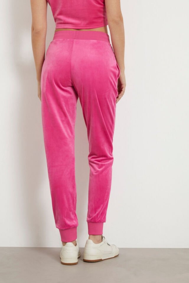 Guess Kadife Jogger Pantolon Pembe