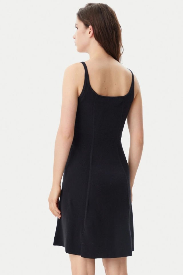 Calvin Klein Günlük Elbise Slim Fit Siyah
