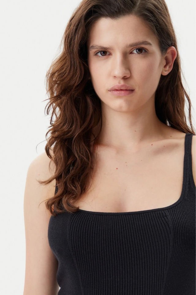 Calvin Klein Günlük Elbise Slim Fit Siyah