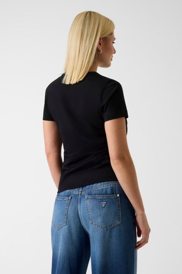 Guess Logo Tişört Siyah