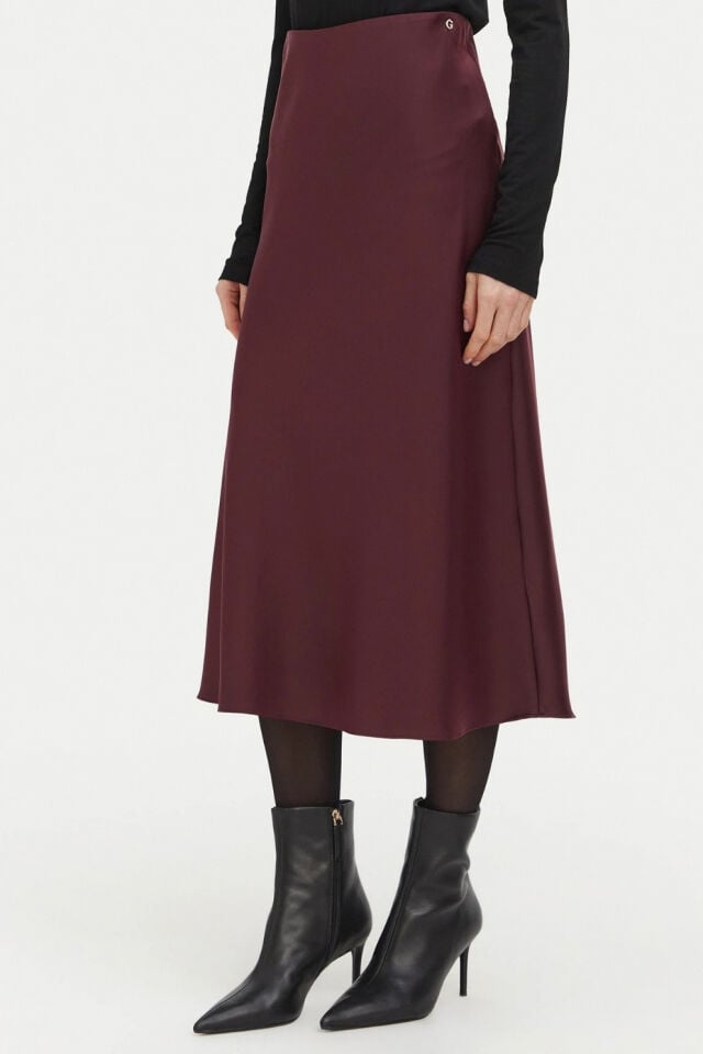 Guess Midi Etek Normal Kesim Bordo