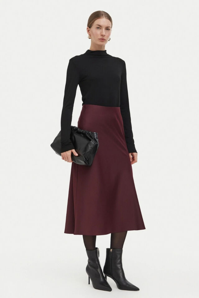 Guess Midi Etek Normal Kesim Bordo