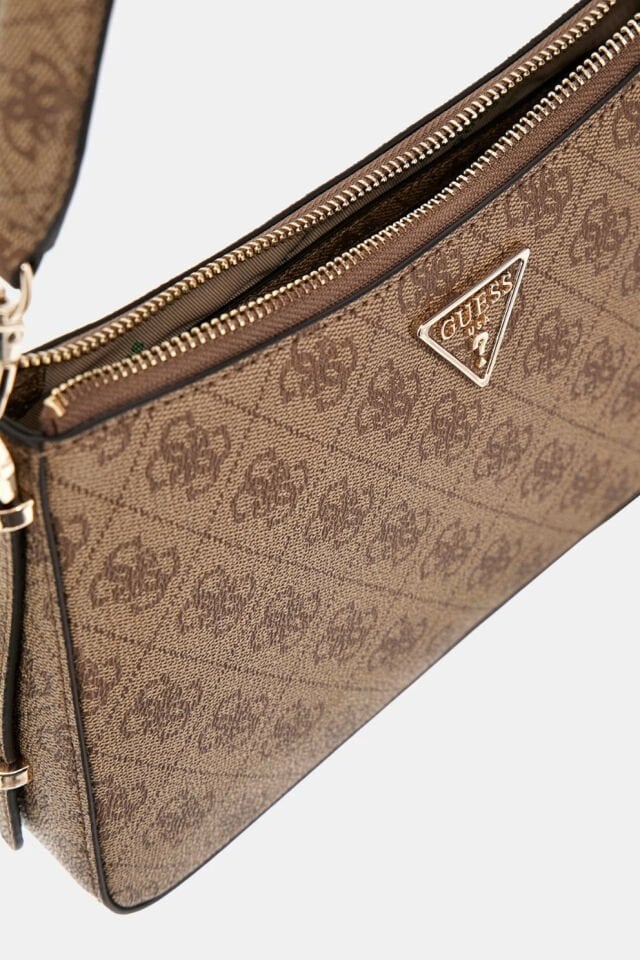 Guess Erica 4G Logolu Mini Omuz Çantası Açık Kahverengi