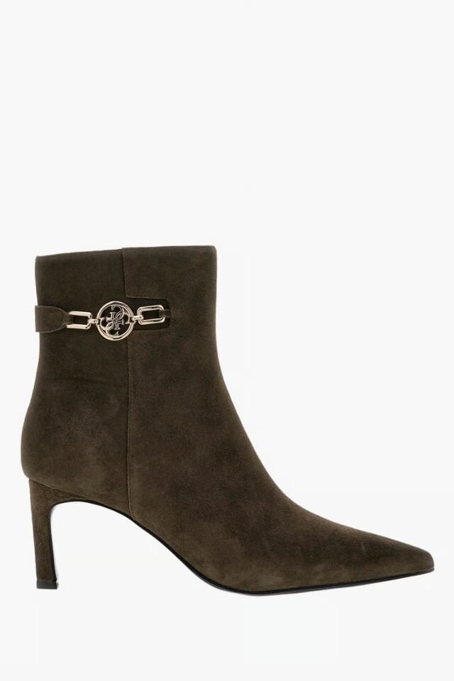 Guess Paislie Deri Yarım Bot Haki