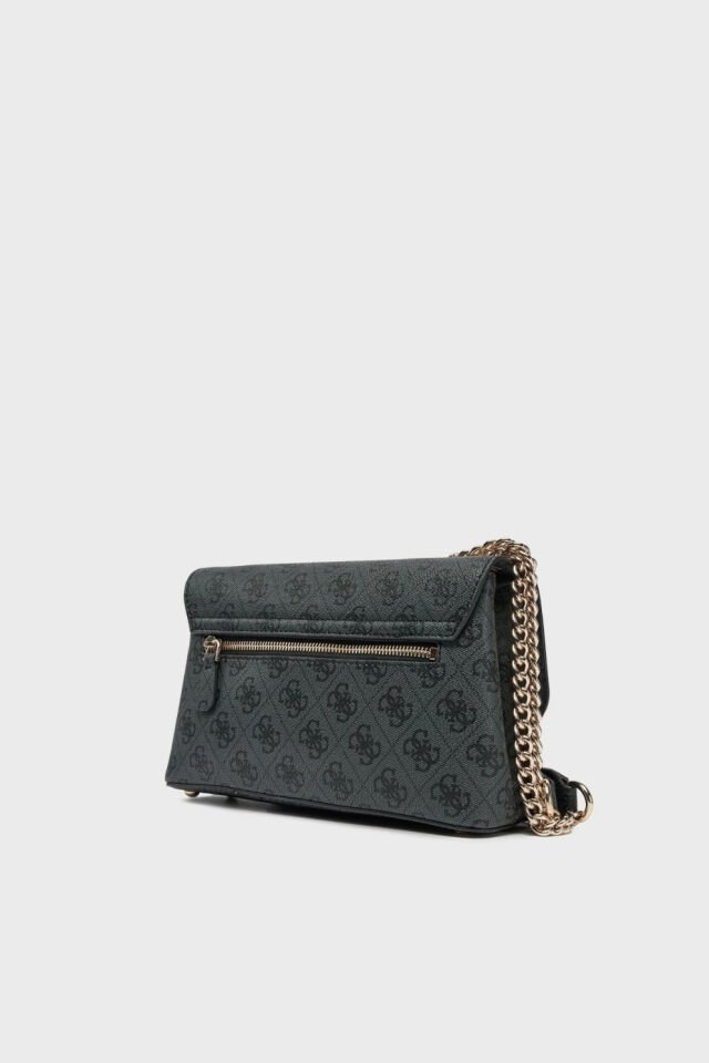 Guess Eco 4G Logo Baskılı Ayarlanabilir Zincir Askılı  Bayan Çanta Antrasit