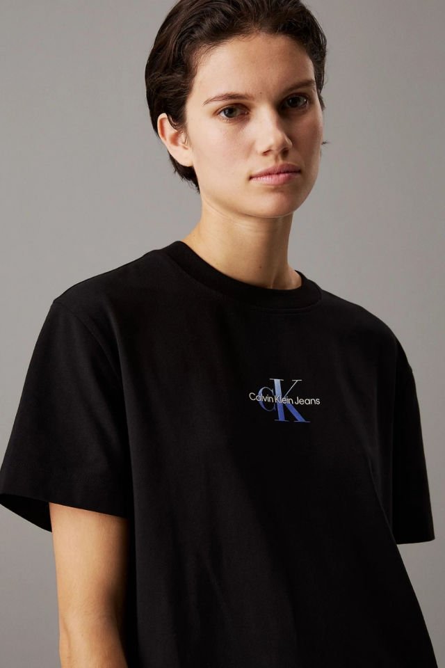 Calvin Klein Monogram Tişört Elbise Siyah