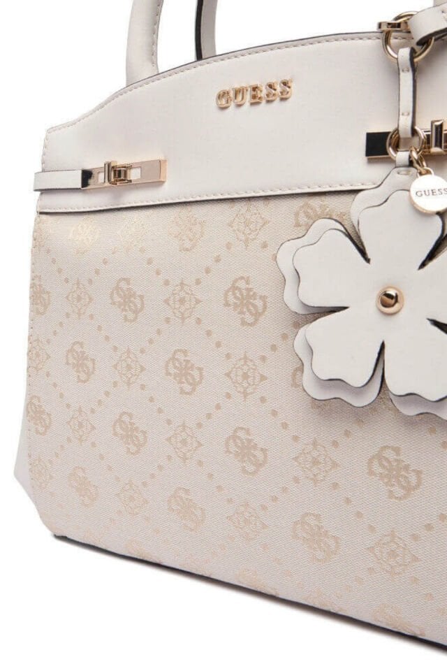 Guess Melinda Logo El Çantası Ekru