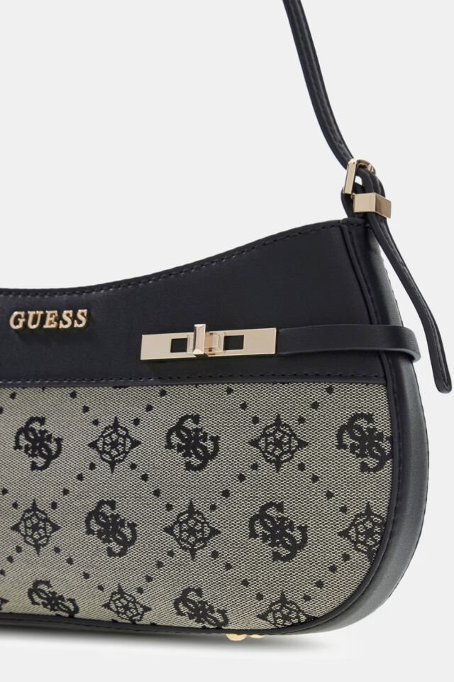 Guess Melinda Logo Omuz Çantası Siyah