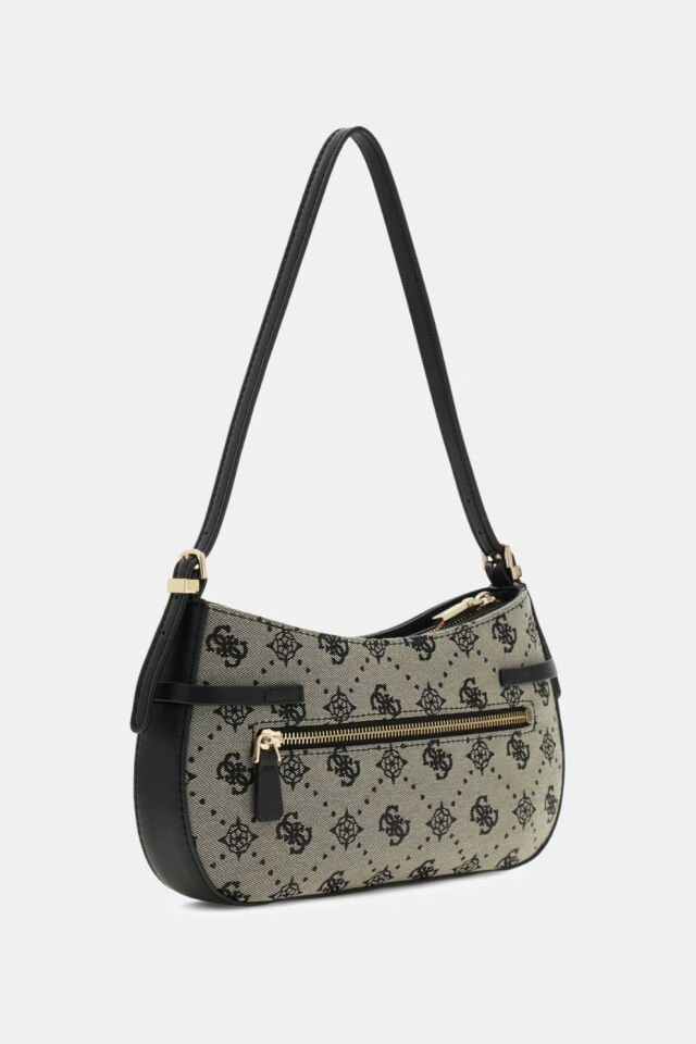 Guess Melinda Logo Omuz Çantası Siyah