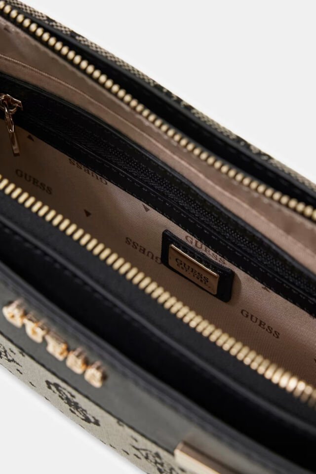 Guess Melinda Logo Omuz Çantası Siyah