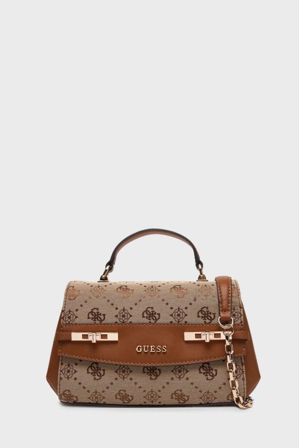 Guess Melinda 4G Logolu Çıkarılabilir Askılı Bayan Çanta Kahve