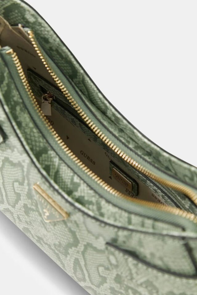 Guess Serenova Hayvan Desenli Omuz Çantası Açık Yeşil
