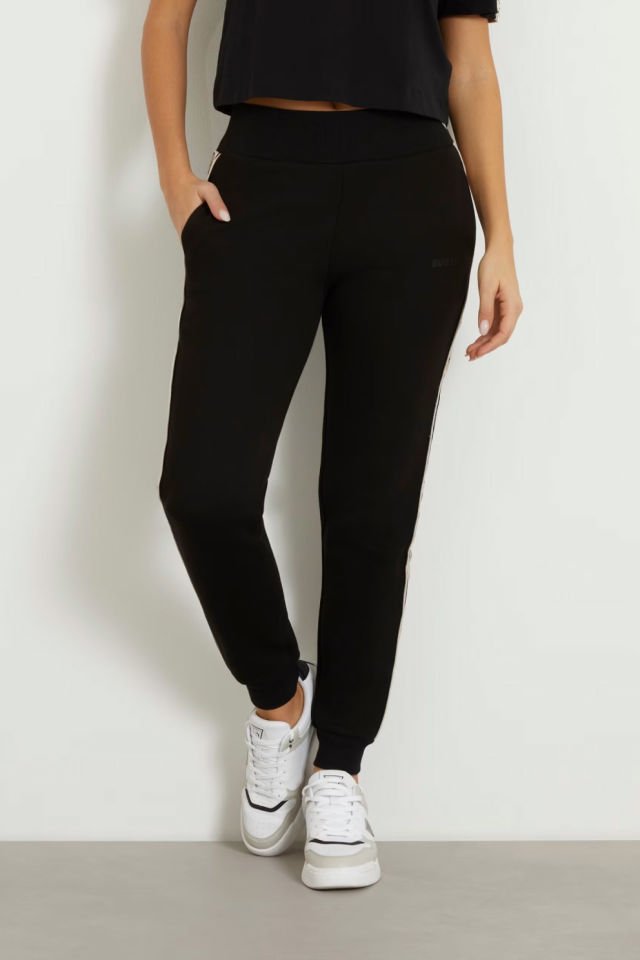 Guess Yanı Logolu Jogger Pantolon Siyah