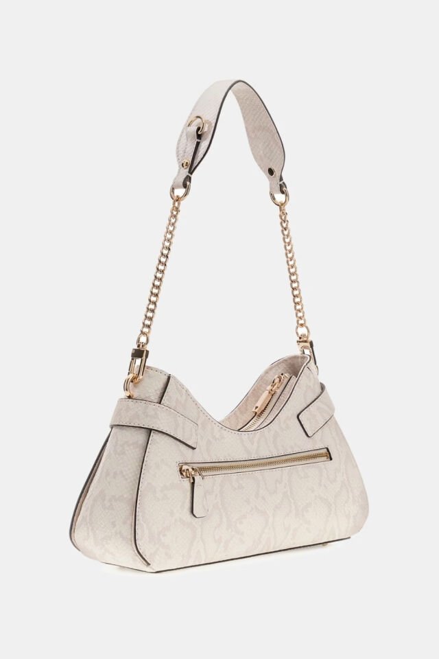 Guess Serenova Hayvan Desenli Omuz Çantası Beyaz