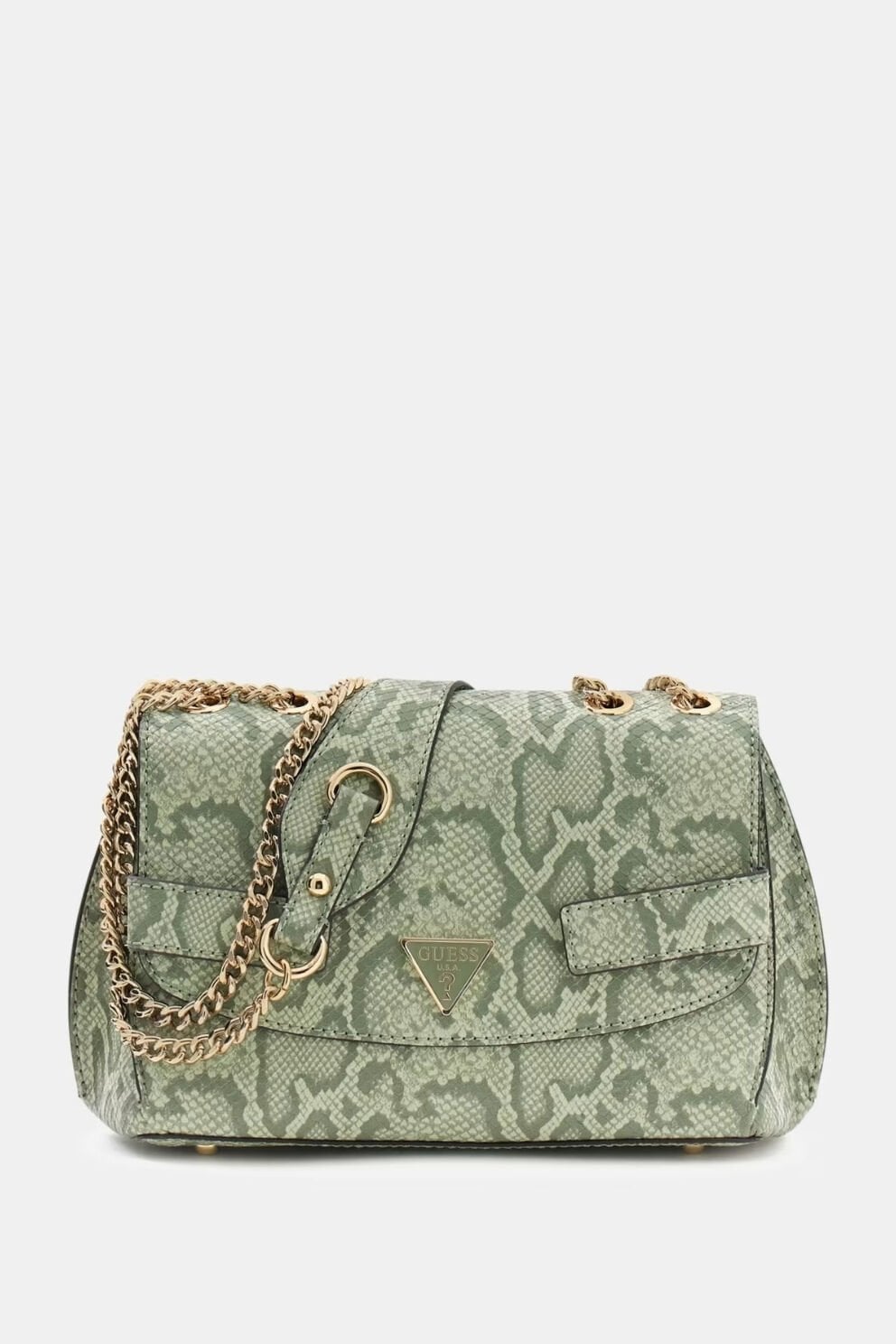 Guess Serenova Hayvan Desenli Omuz Çantası Açık Yeşil