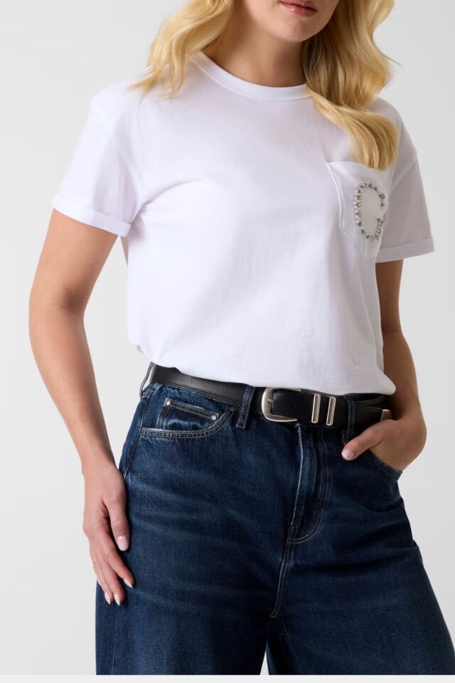 Guess İnci Tişörtü Beyaz