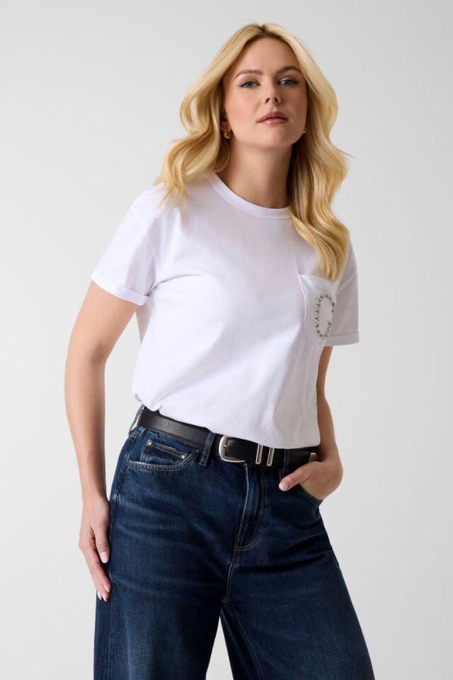 Guess İnci Tişörtü Beyaz
