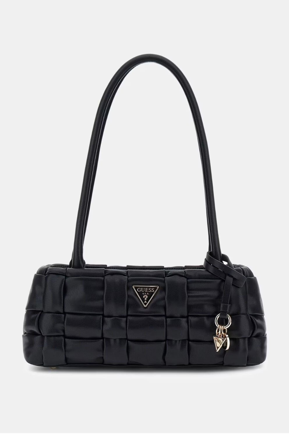 Guess Marion Hasır Mini Omuz Çantası Siyah