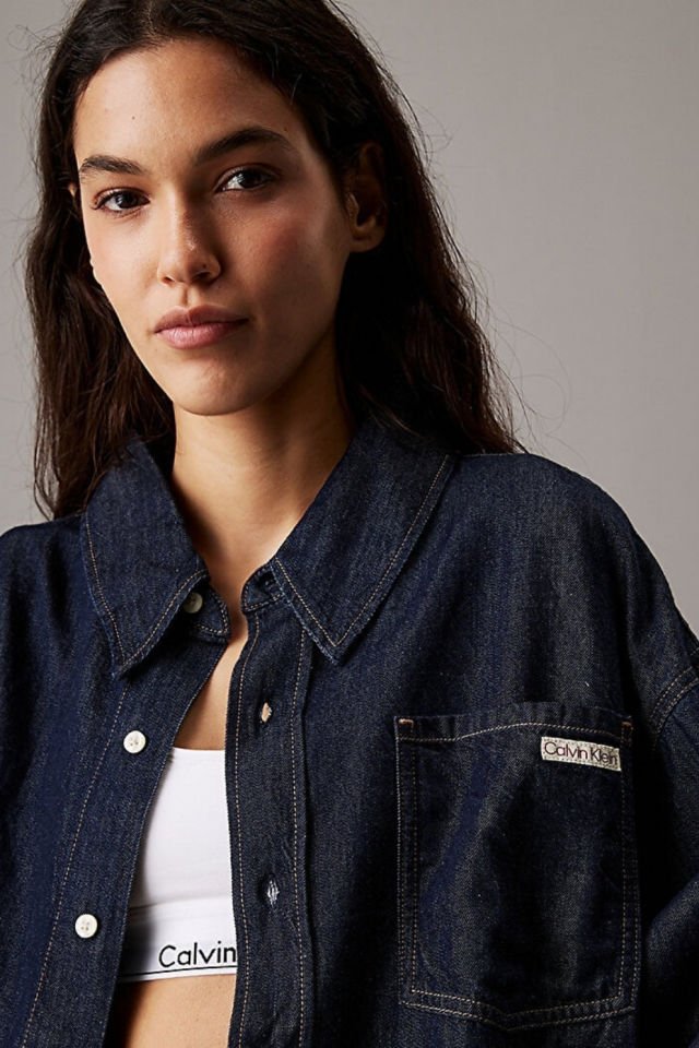 Calvin Klein Kadın Oversize Ls Denim Gömlek