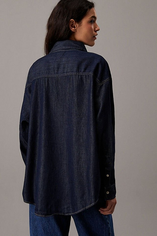 Calvin Klein Kadın Oversize Ls Denim Gömlek