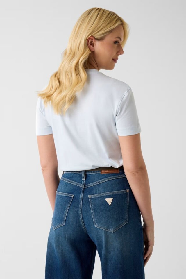 Guess Baskılı Tişört Açık Mavi