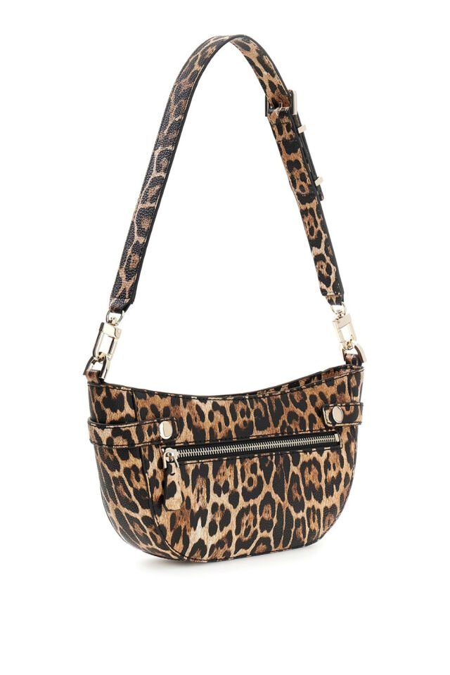 Guess Cirene Omuz Çantası, Leopar Desenli