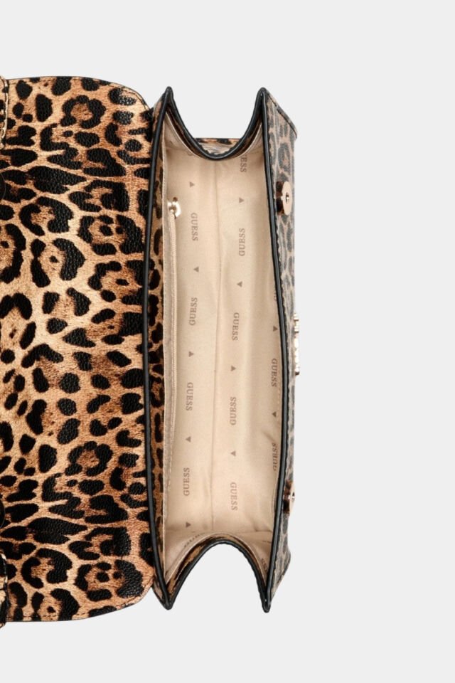 Guess Cirene Patent El Çantası Hayvan Desenli