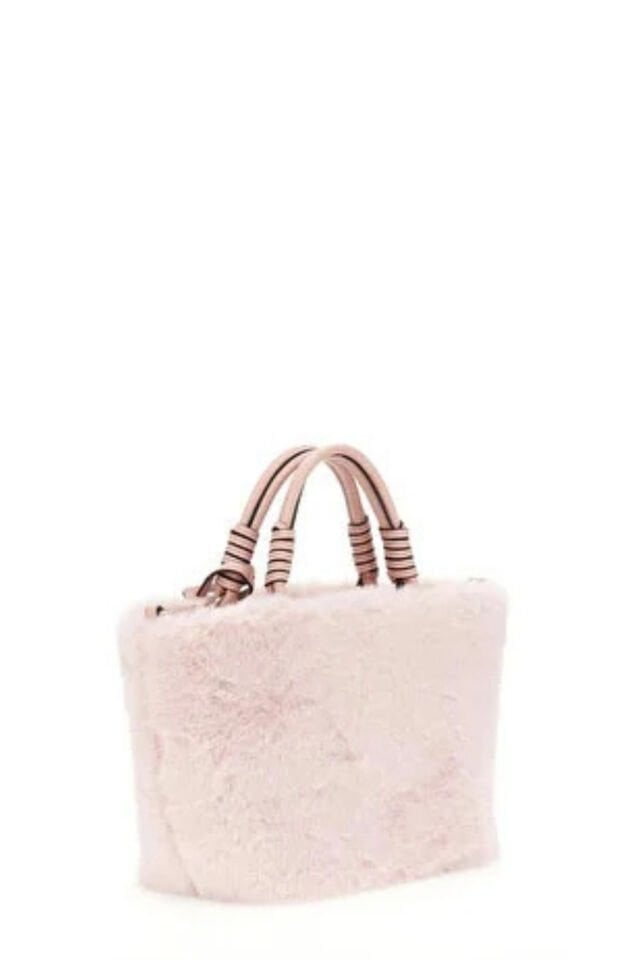 Guess Shaida Yapay Kürk Mini El Çantası Pembe