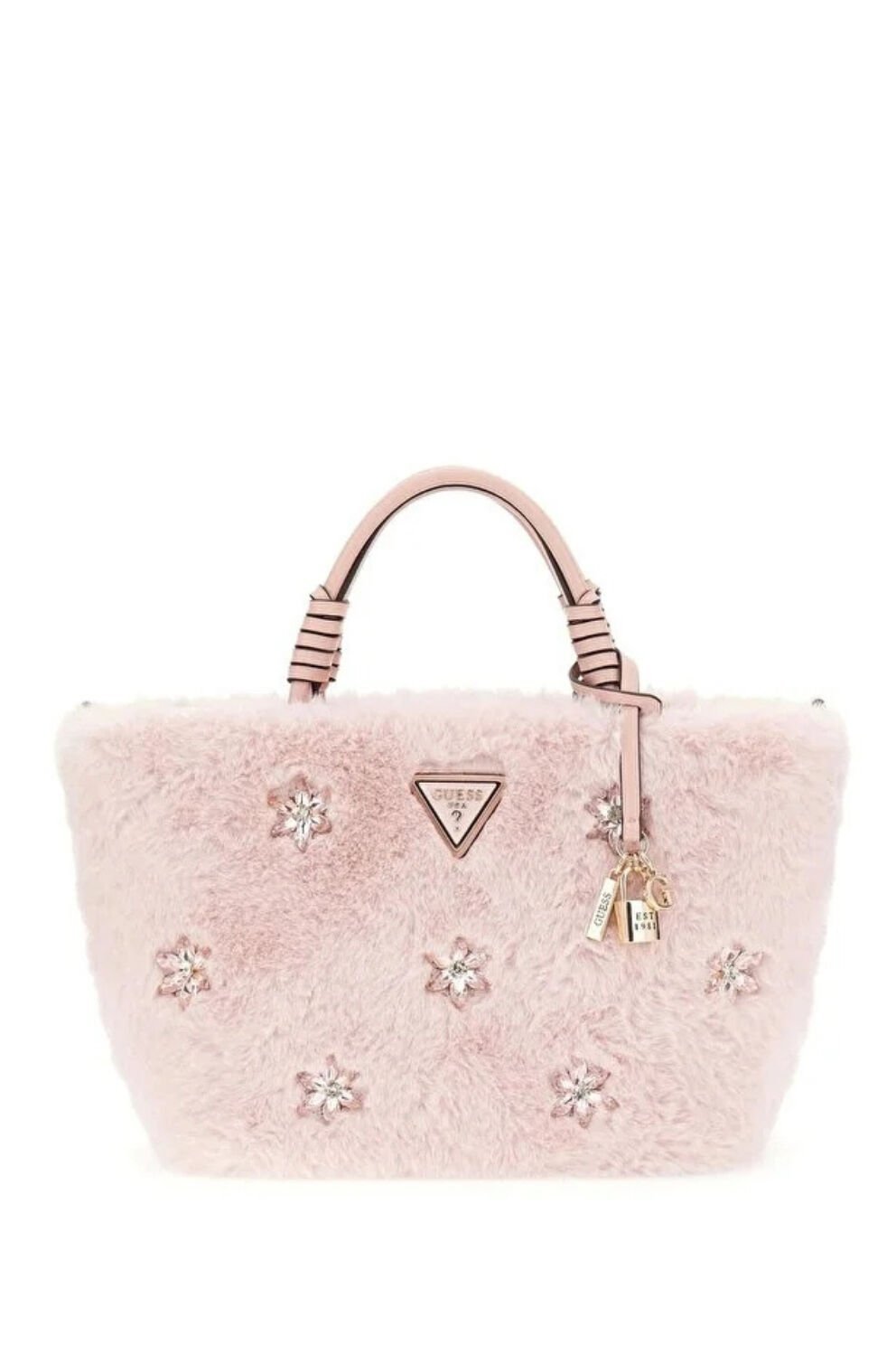 Guess Shaida Yapay Kürk Mini El Çantası Pembe