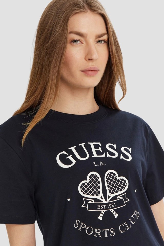 Guess Kadın Koyu Mavi Tişört
